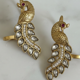 Peacock  Ear Cuff Kundan and Feroza