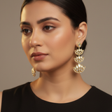 Kundan Lotus Drop Earrings