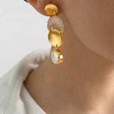 Pearl gold earrings
