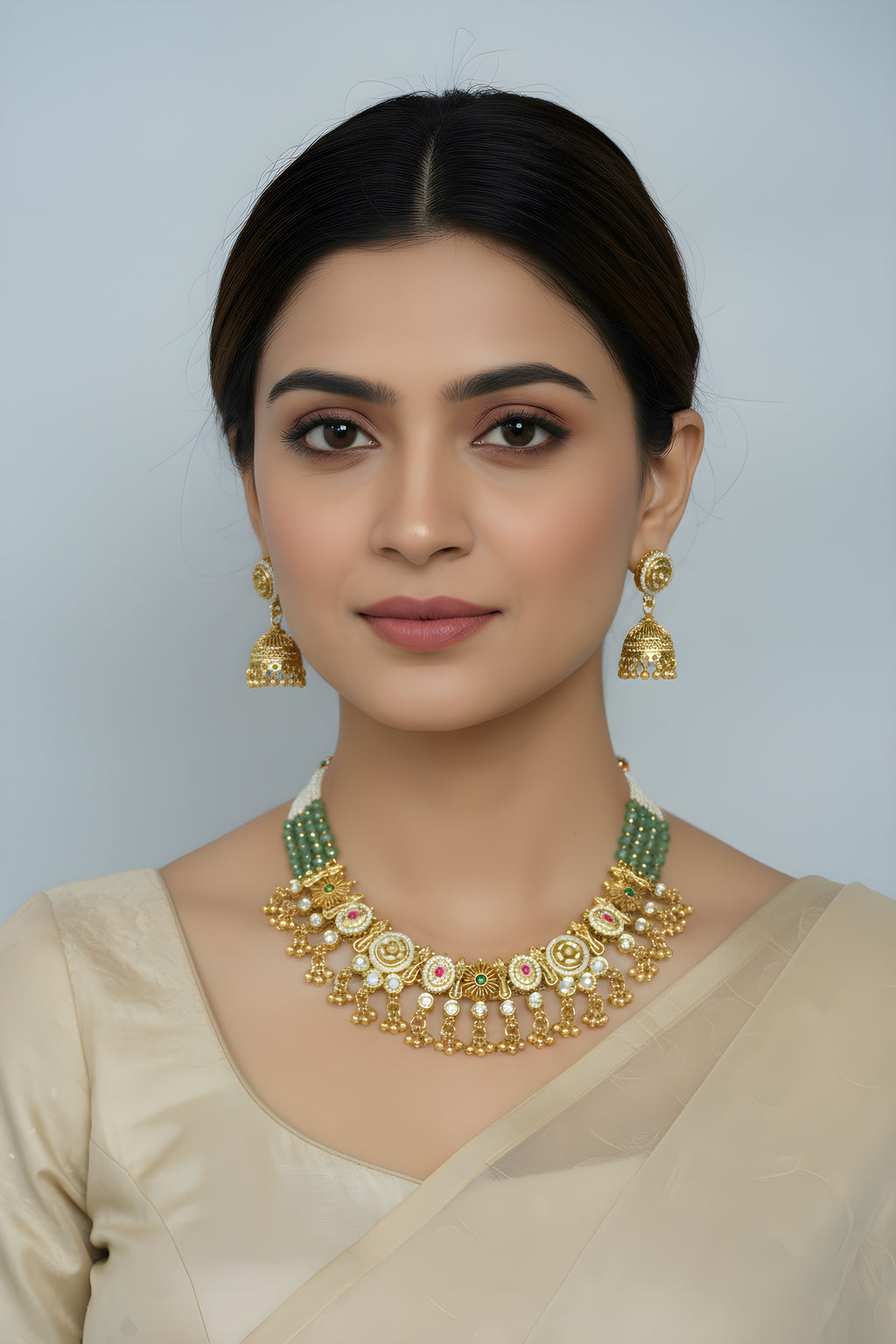 Rajlakshmi Temple Necklace Set