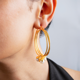 Pearl Wire Hoops