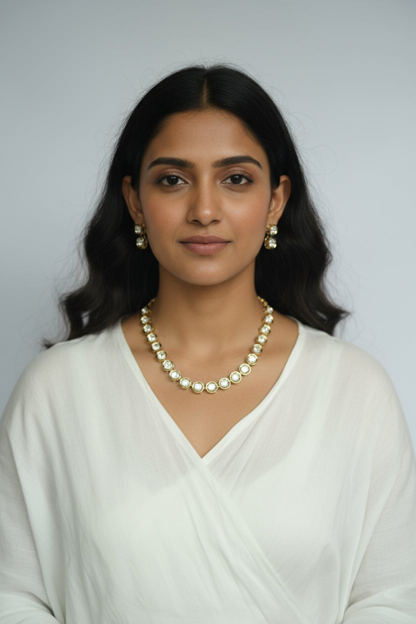 Classic Rajwada Kundan Set-in Oval, teardrop and round