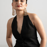 Multicolour Crystal Statement Drop Long Earrings