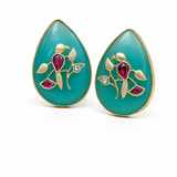 Turquoise Teardrop Statement Earrings