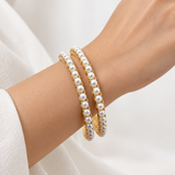 Muktika – Pearl Line Gold-Tone Bangles