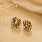 Noor Studs – Handcrafted Kundan Floral Earrings
