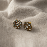 Noor Studs – Handcrafted Kundan Floral Earrings