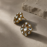 Noor Studs – Handcrafted Kundan Floral Earrings