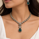 Teardrop AD Necklace Earring Set