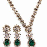 Teardrop AD Necklace Earring Set