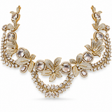 Floral  DiamondStone Statement Necklace Set