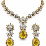Teardrop AD Necklace Earring Set