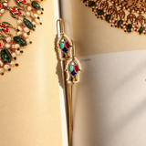 Navratan-Inspired Pearl Fish Ear Cuff