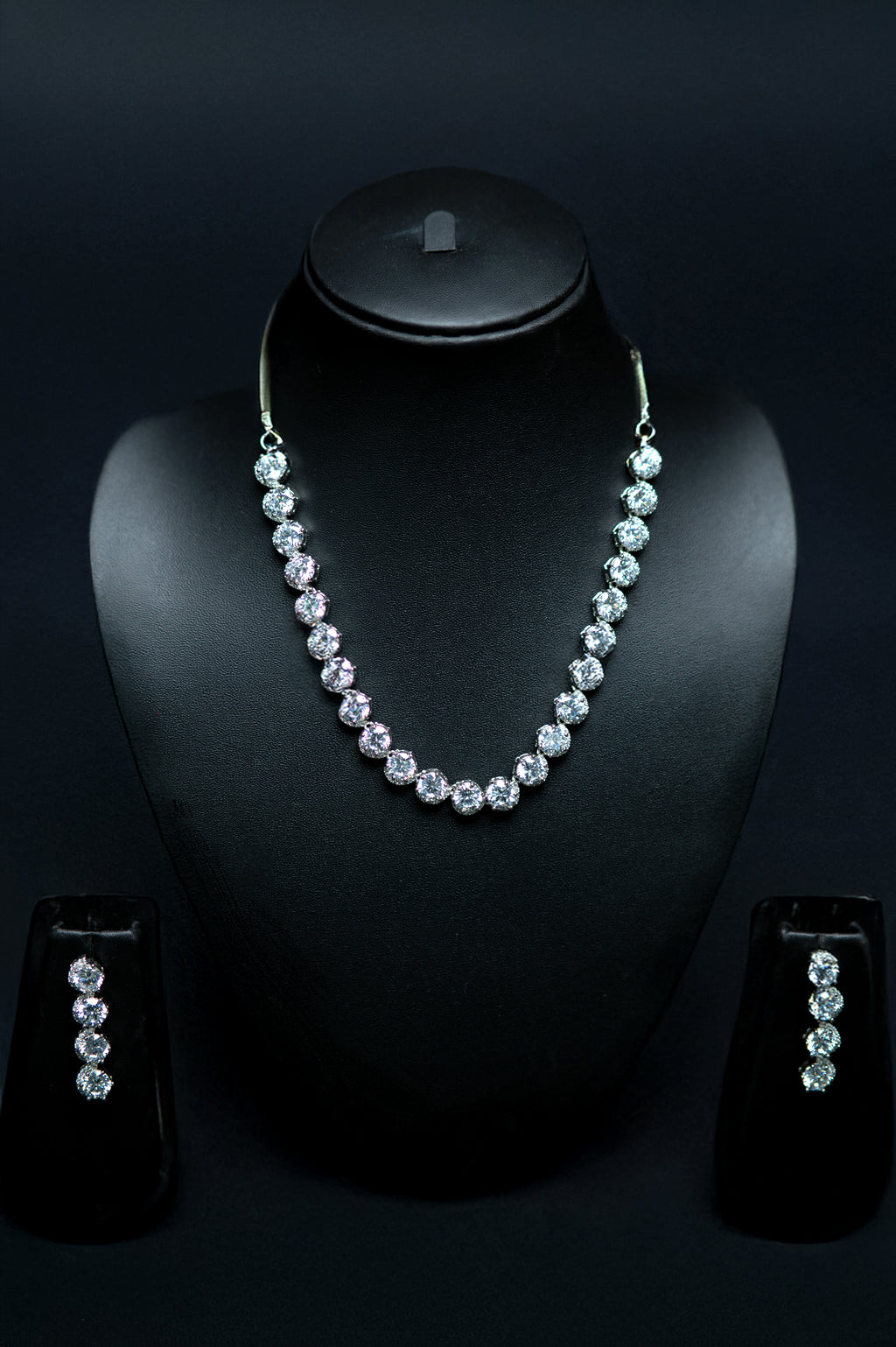 Eternal Solitaire Necklace and earring set