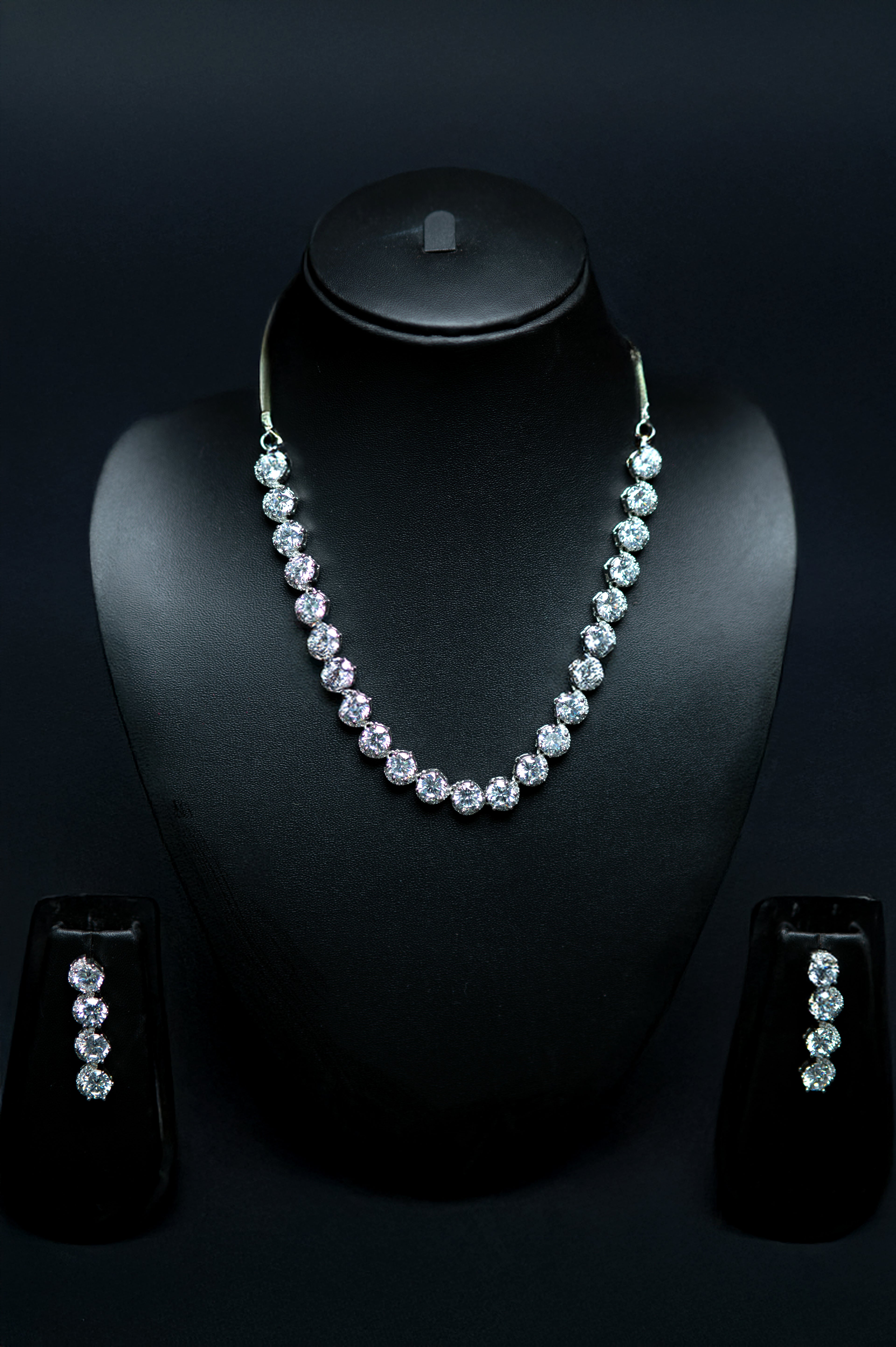 Eternal Solitaire Necklace and earring set