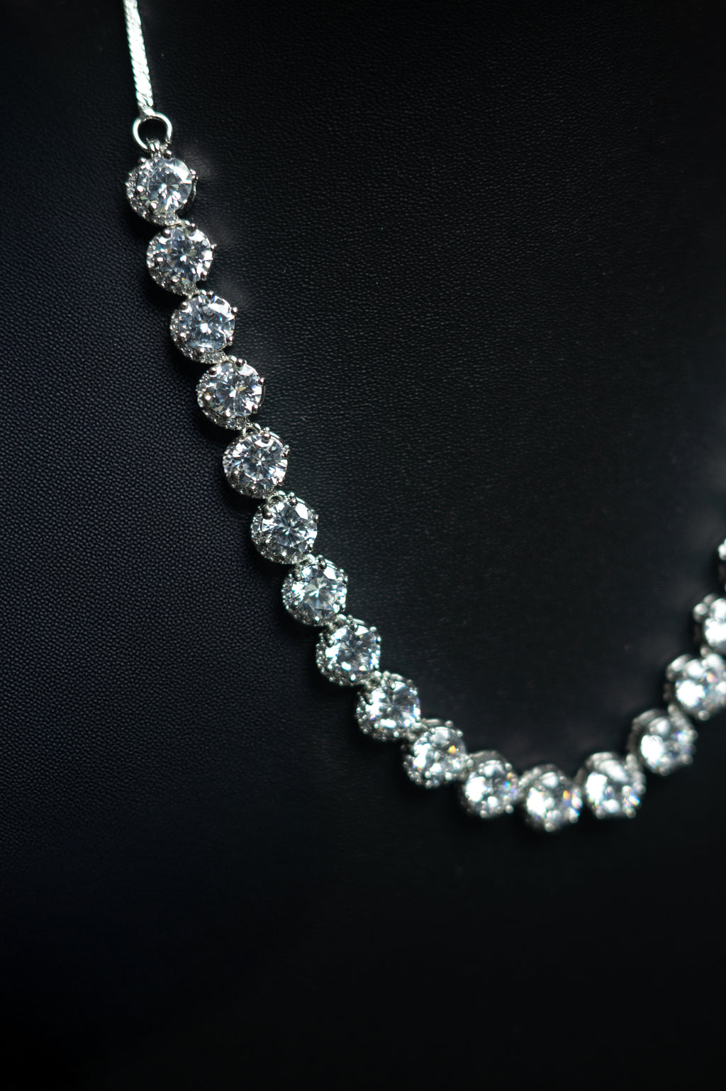 Eternal Solitaire Necklace and earring set