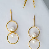 Aurea Pearl Arc Earrings