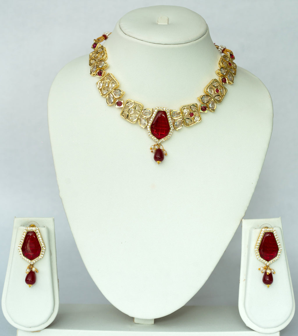 Rudrakanya Kundan Necklace Set