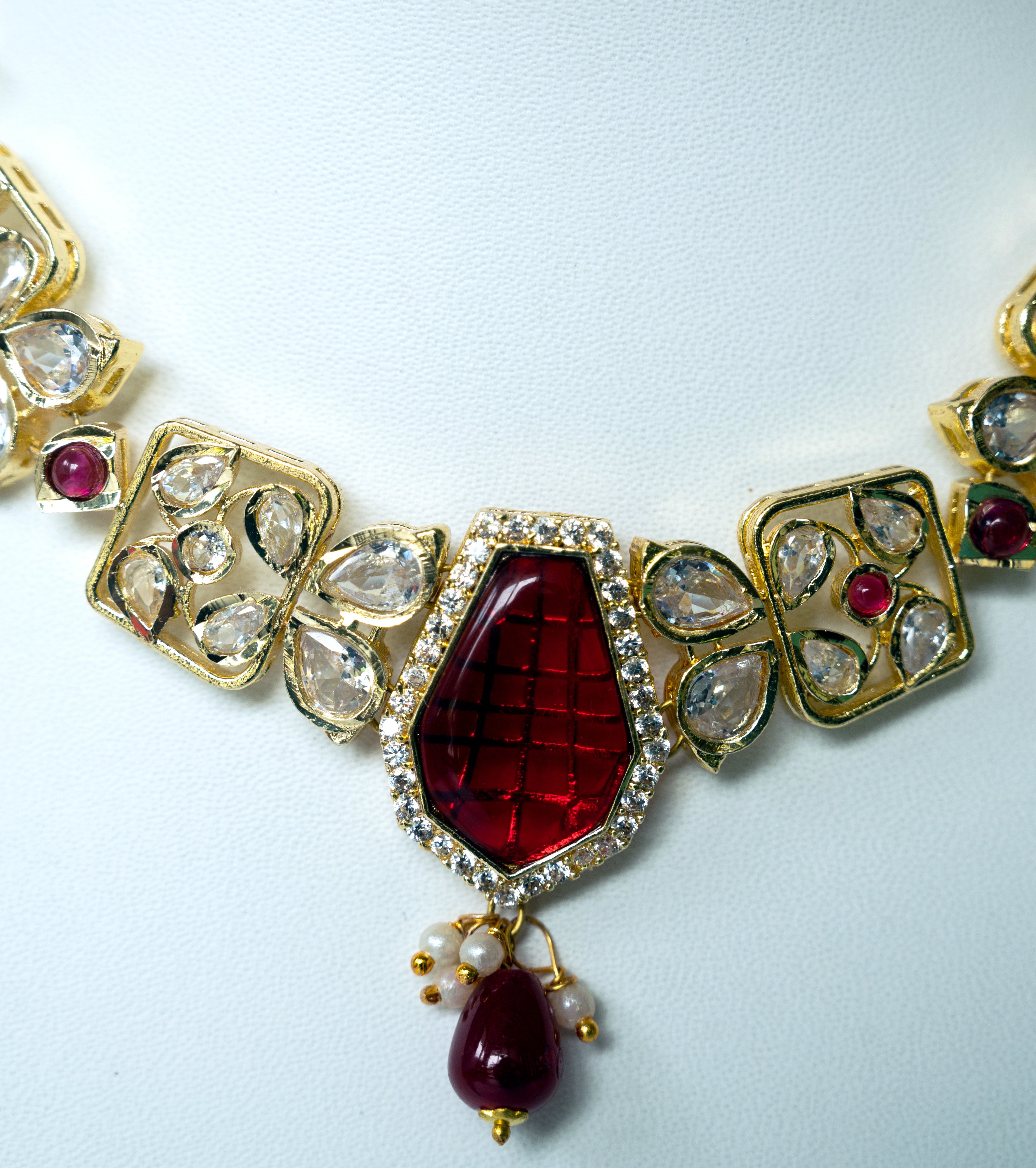 Rudrakanya Kundan Necklace Set
