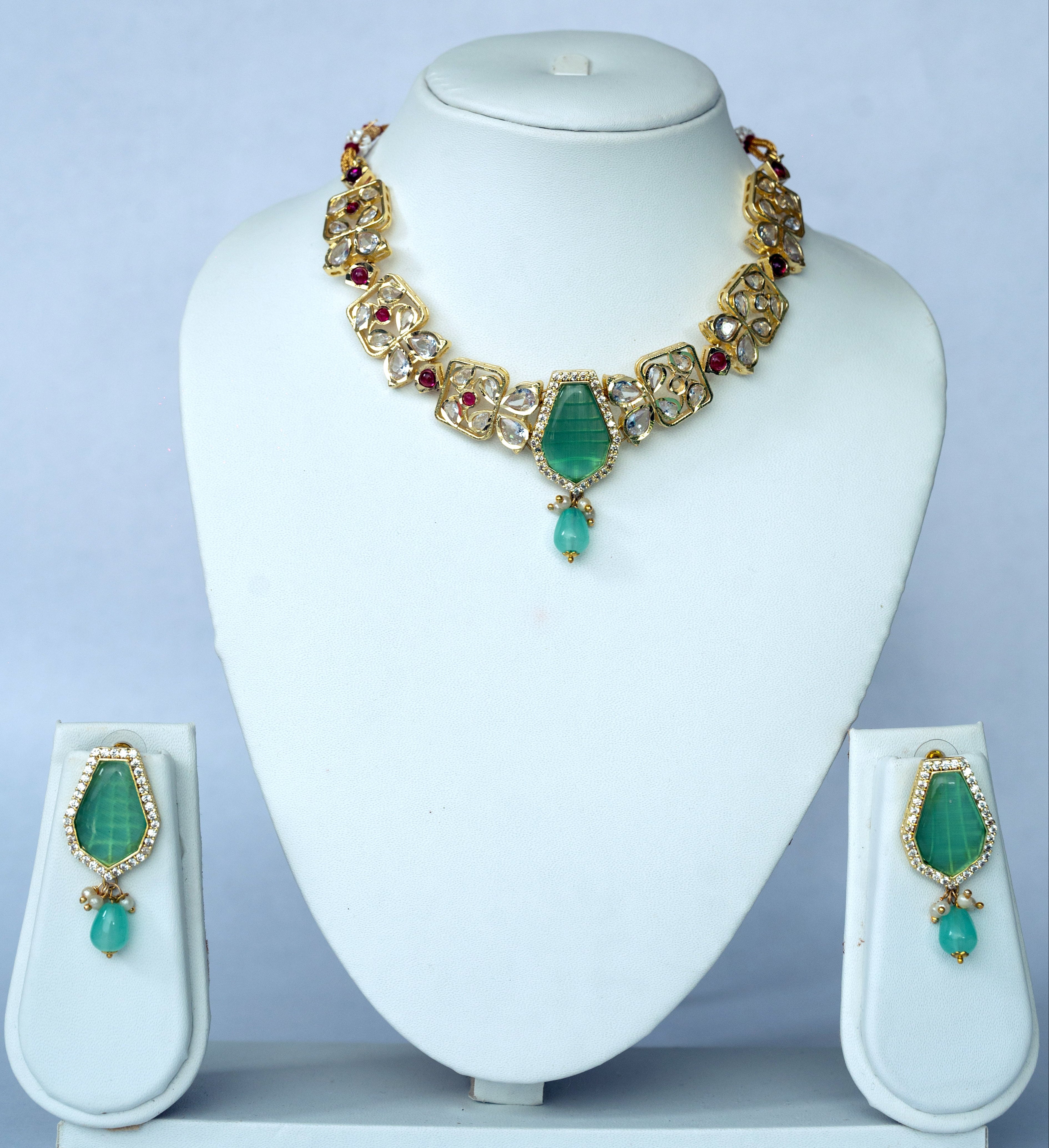 Rudrakanya Kundan Necklace Set