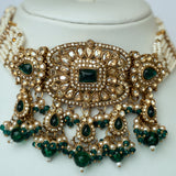 Emerald Majesty Choker Necklace Set