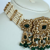 Emerald Majesty Choker Necklace Set