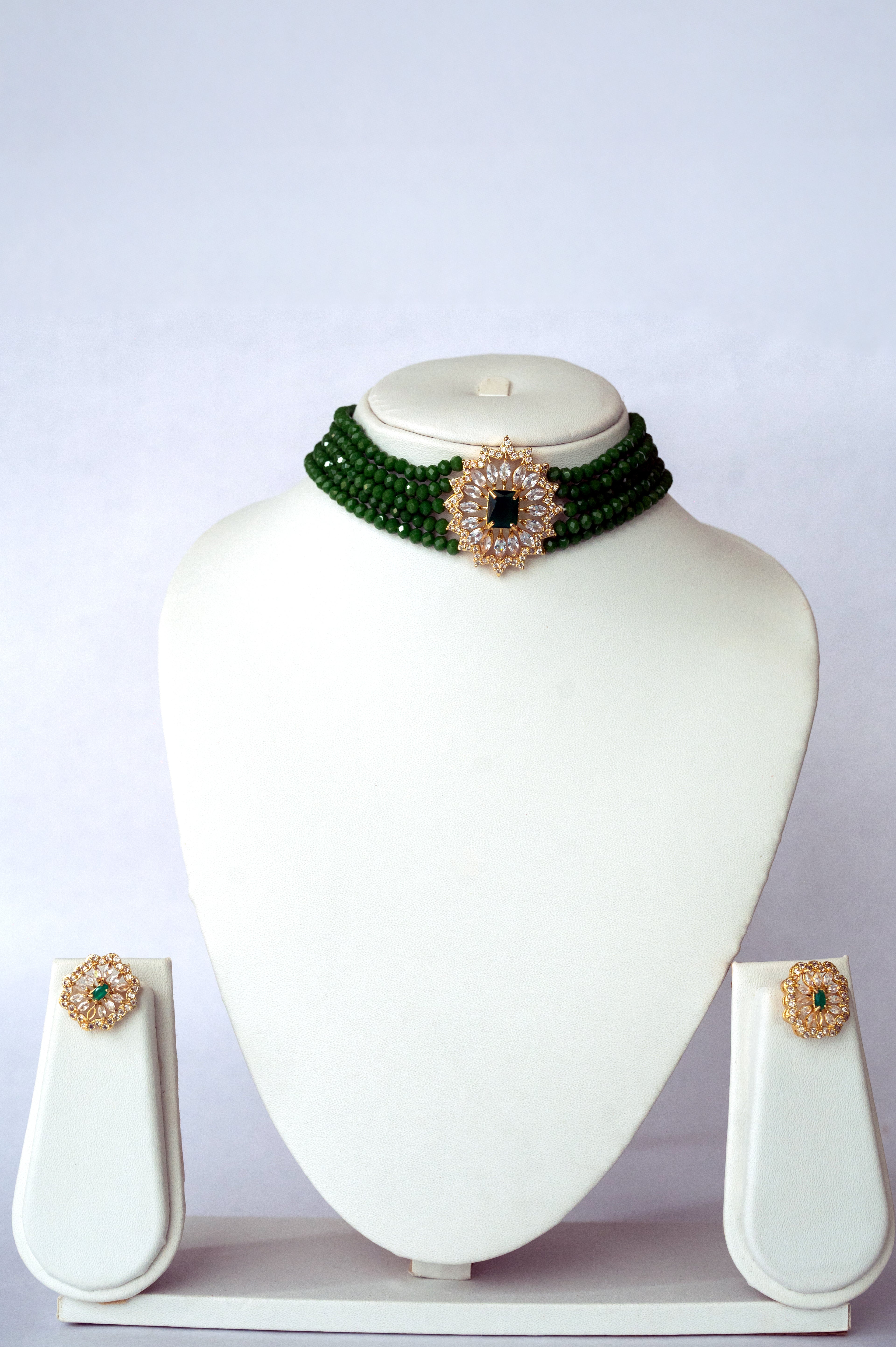 Meher Emerald Kundan Choker Set