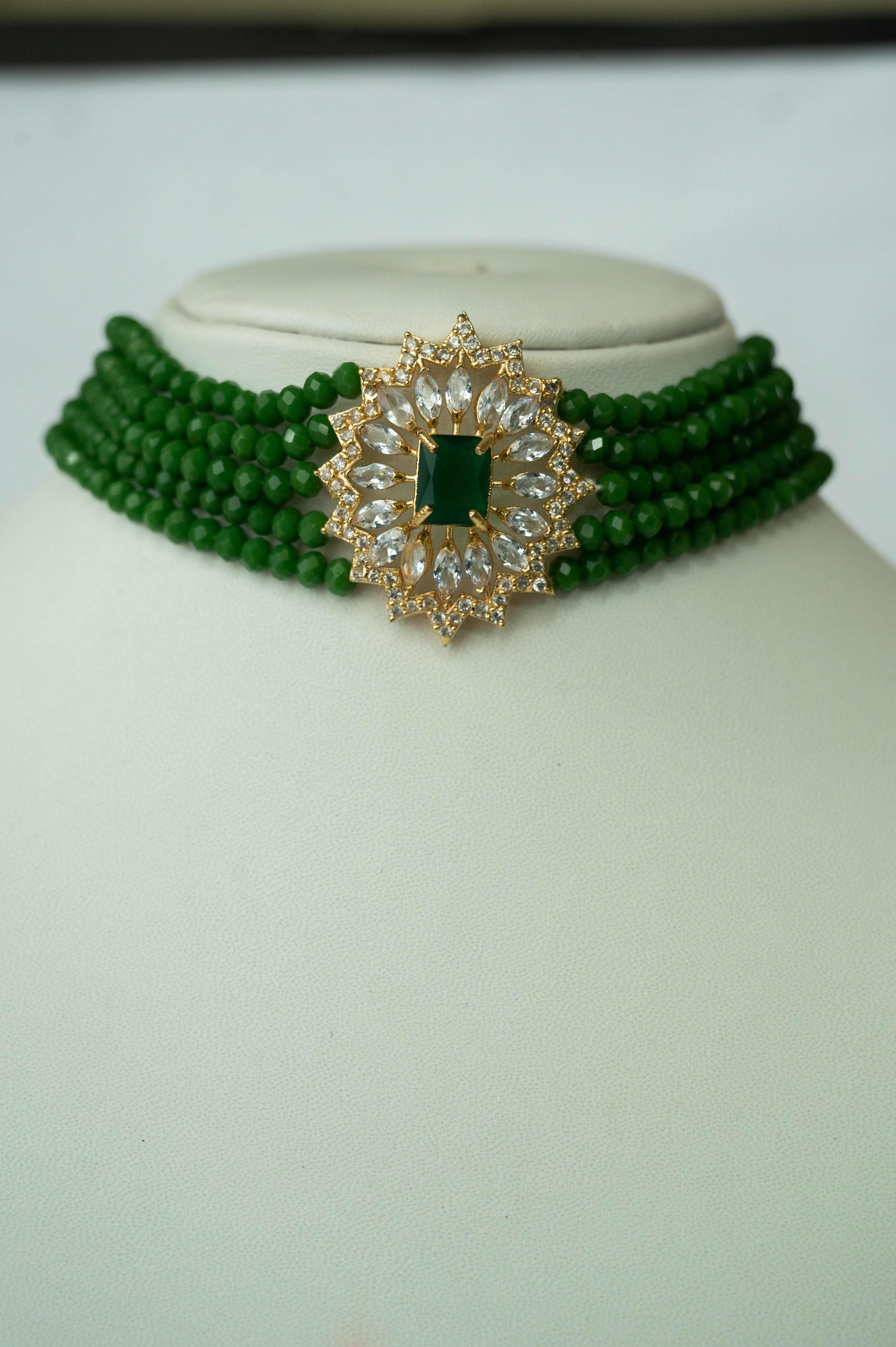 Meher Emerald Kundan Choker Set