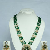 Maharani Haar with Emerald & Pearls
