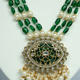 Maharani Haar with Emerald & Pearls