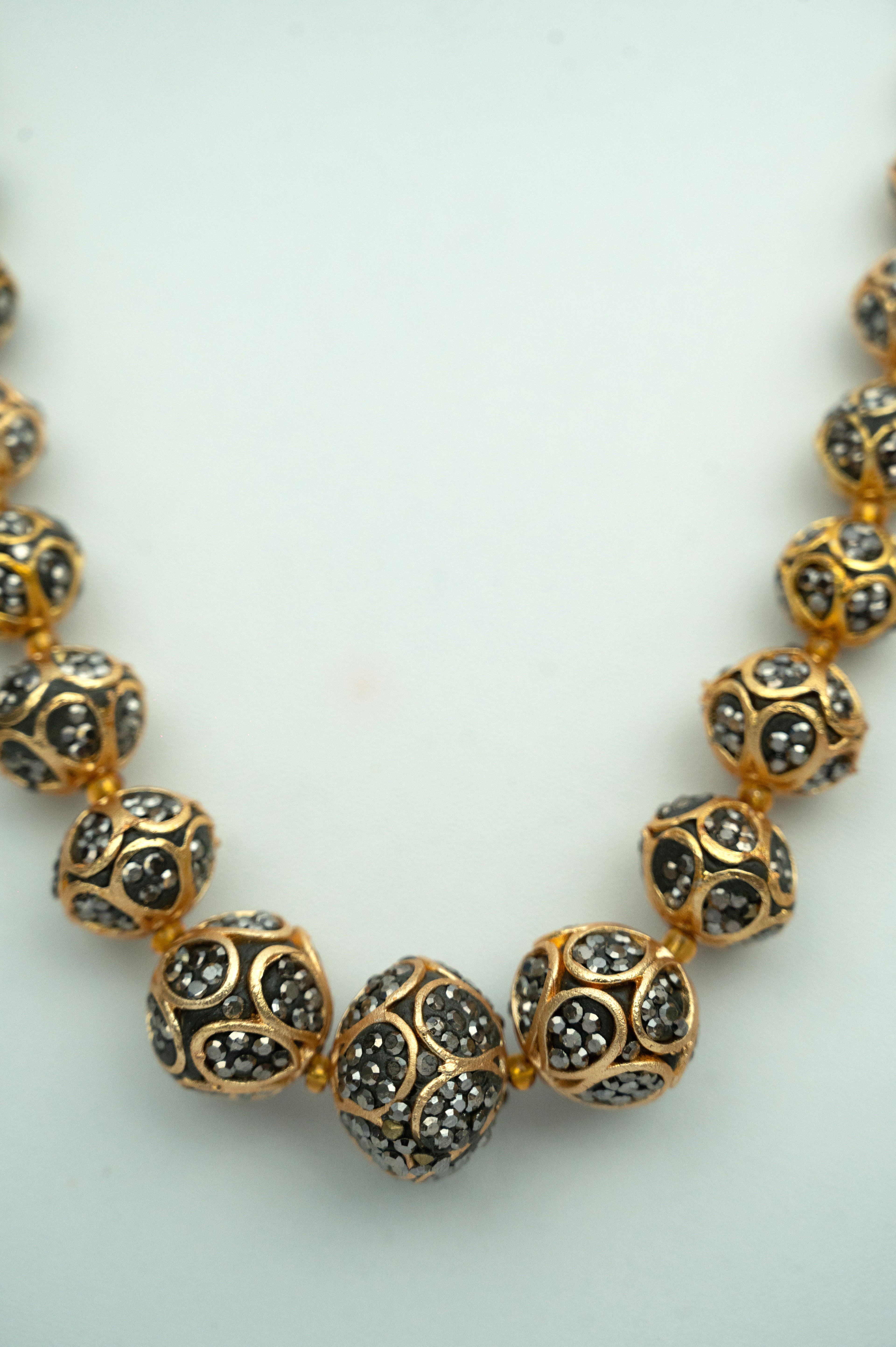 Rani Amira Antique Gold Beaded Necklace Set