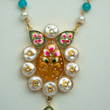 Meher Enamel & Pearl Necklace Set