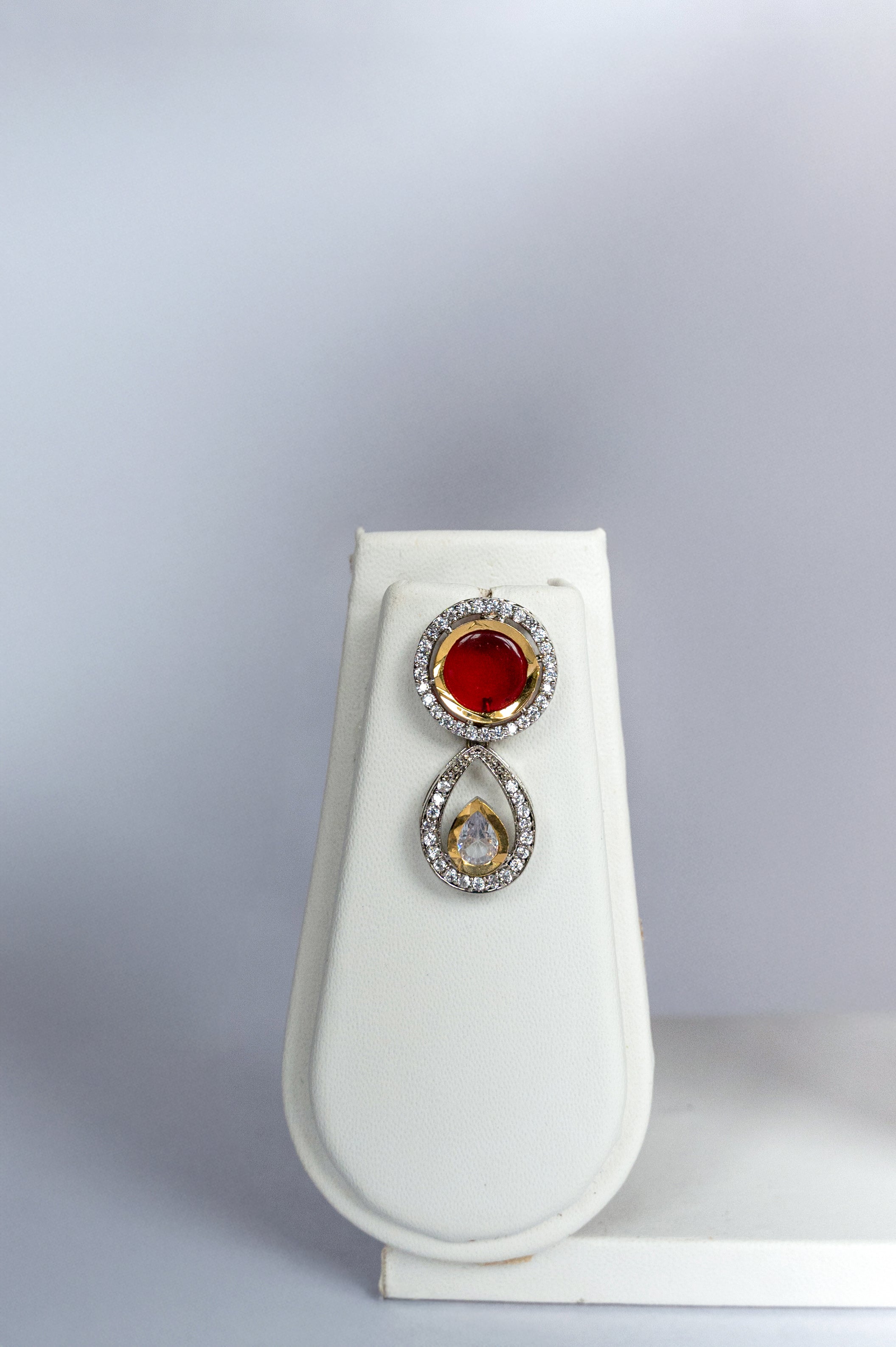 Zahra Ruby & Pearl Necklace Set