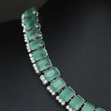 Rajwada Emerald Diamond Necklace Set – Available in Rich Emerald Green and Soft Pastel Green