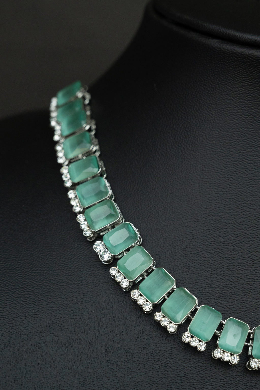 Rajwada Emerald Diamond Necklace Set – Available in Rich Emerald Green and Soft Pastel Green