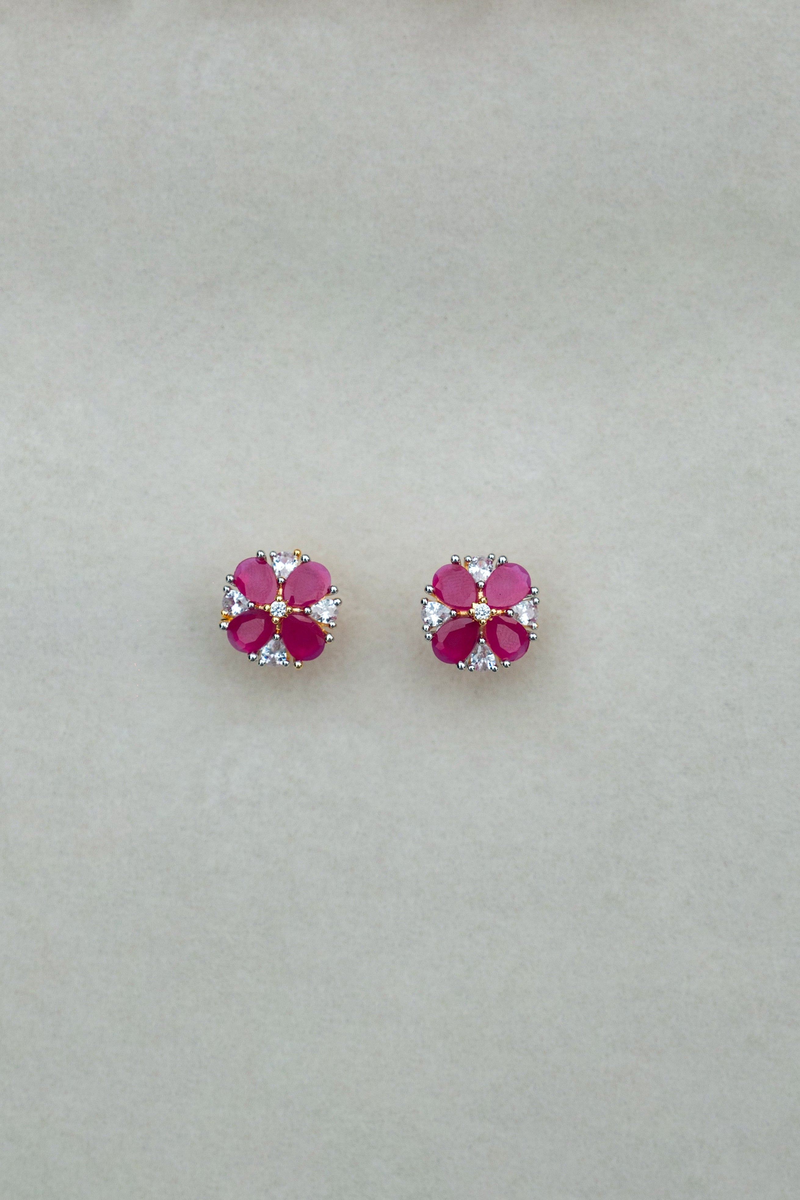 Ruby Blossom Studs