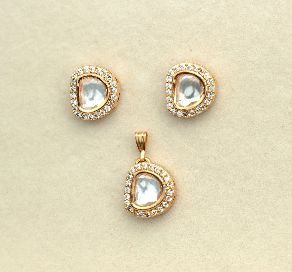 Imperial Glow Moissanite Pendant Set