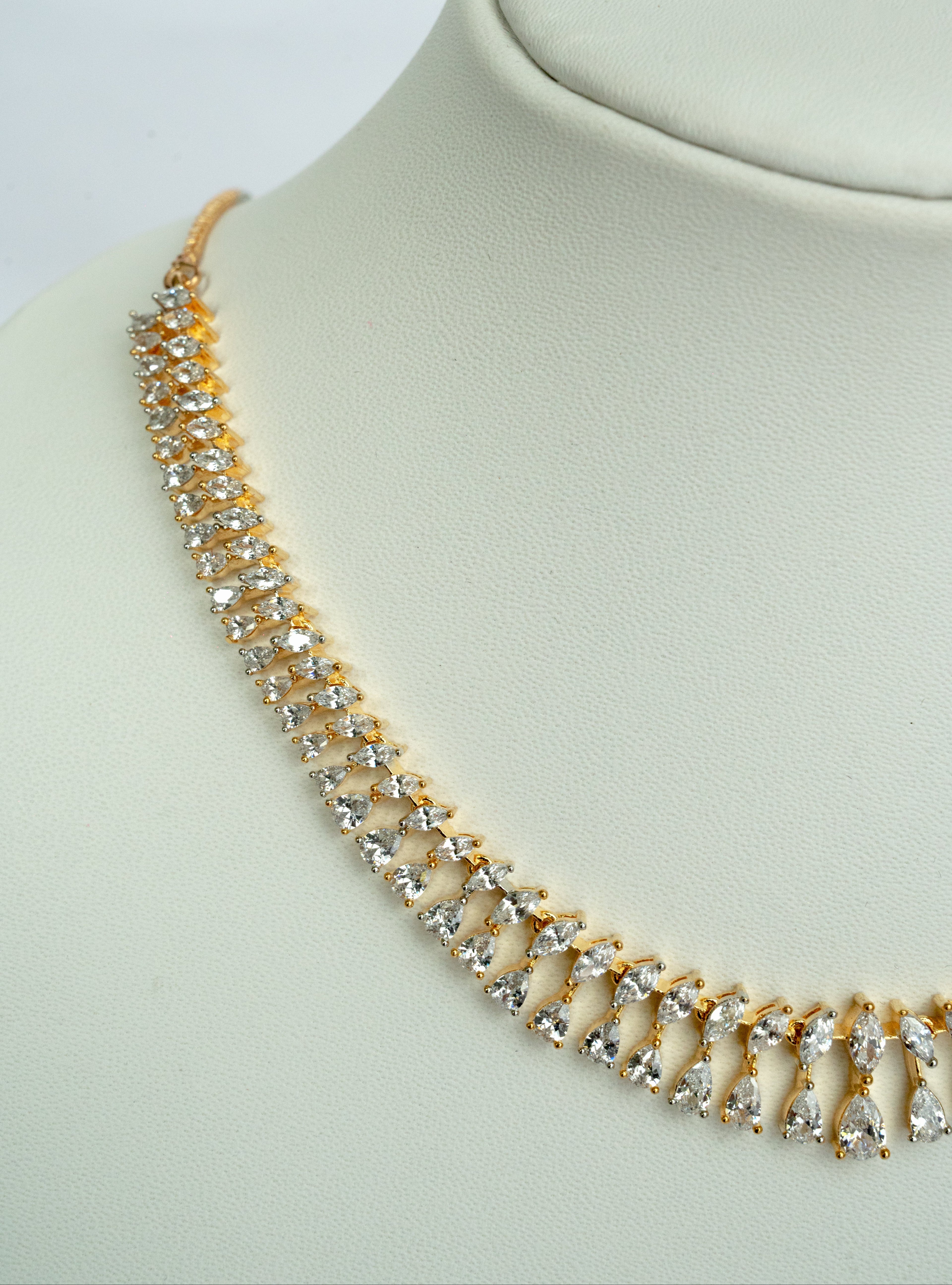 Diamond Dewdrop Necklace Set