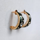 Heritage Meenakari Green Hoops