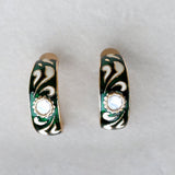 Heritage Meenakari Green Hoops
