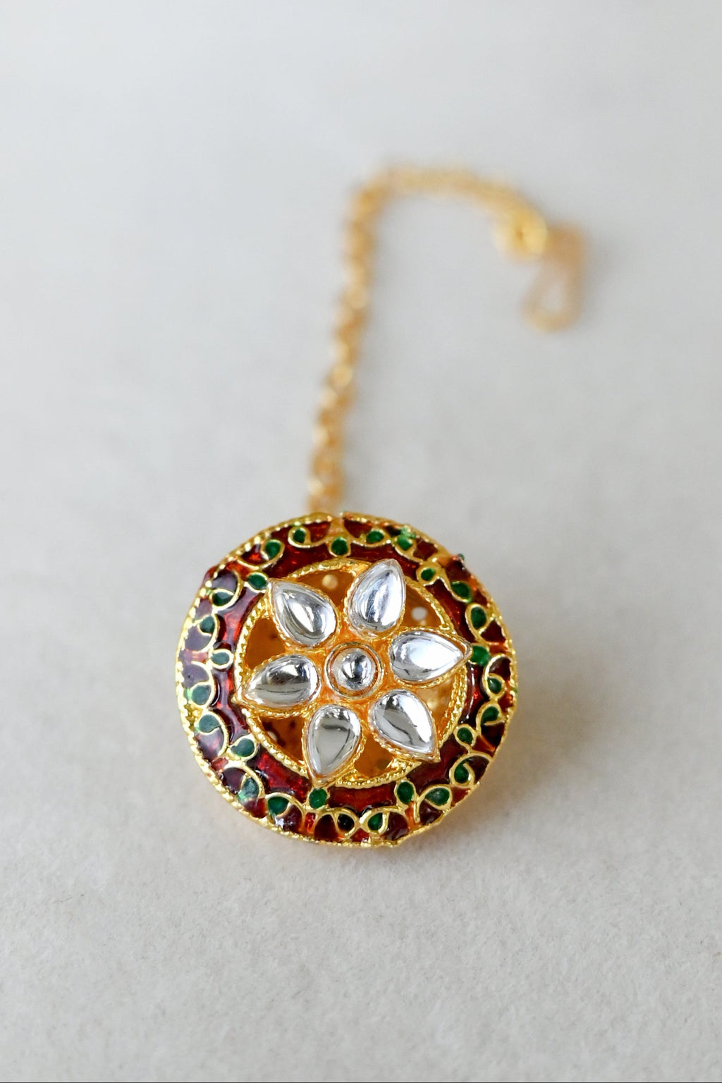 Meenakari Lotus Borla