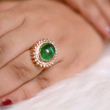 Emerald Moon Glow Ring