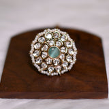 Sea-Green Mystique Kundan Ring