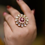 Kundan Rosette Royale Ring