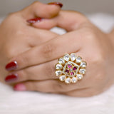 Kundan Rosette Royale Ring