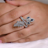 Sapphire Leaf Whisper Ring
