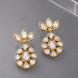 Aabha Kundan Floral Earrings - Suramya Designs