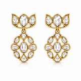 Aabha Kundan Floral Earrings - Suramya Designs