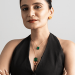 Aurora Necklace - Emerald layered necklace