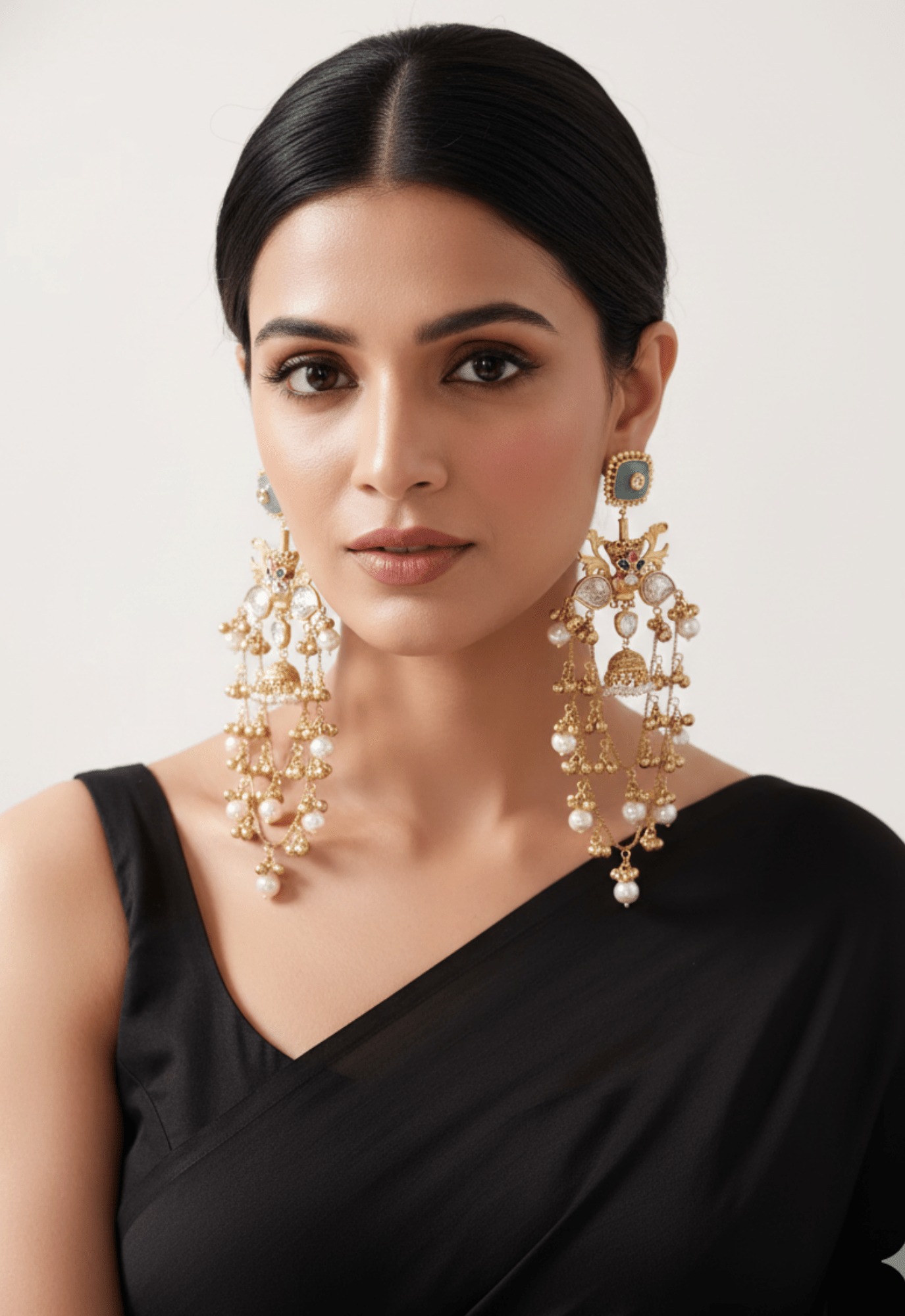 Casacading Kashmiri jhumkas - Suramya